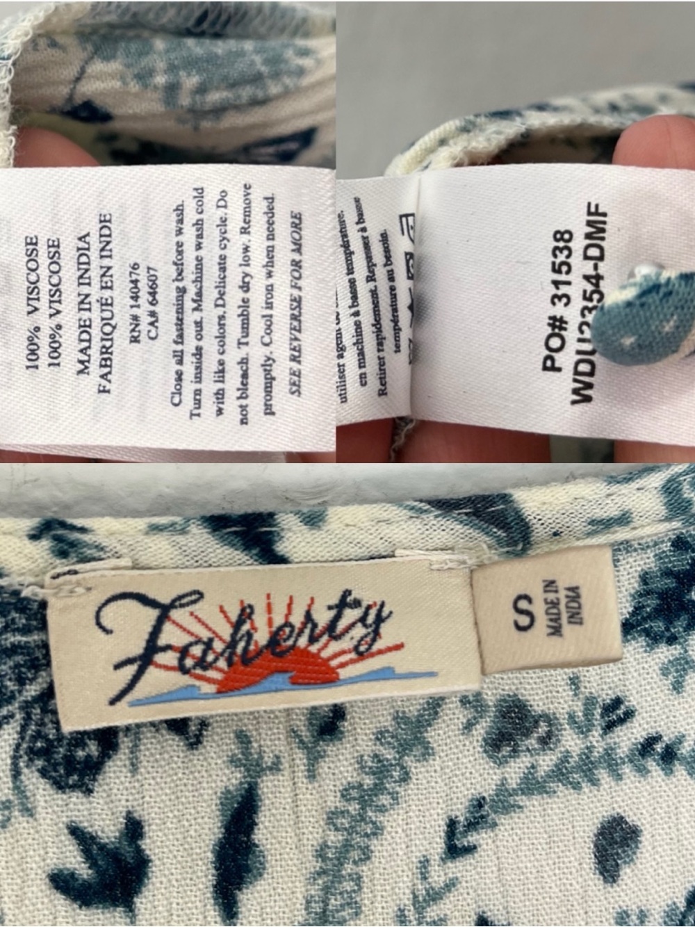 FAHERTY Sorrento Dress Floral Midi size Small - Picture 11 of 11